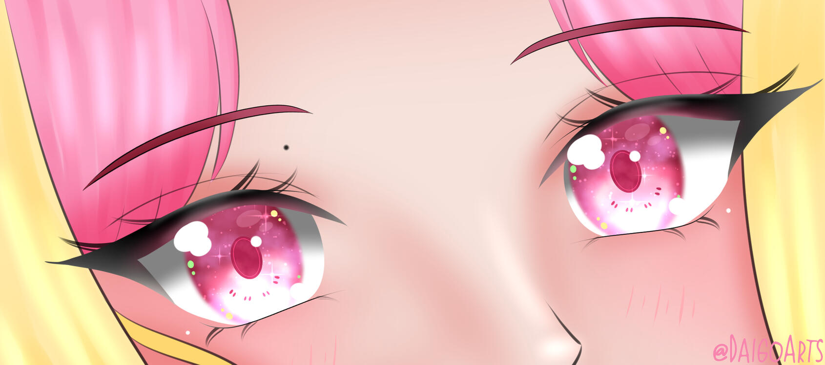 An eye banner of Zhien's OC