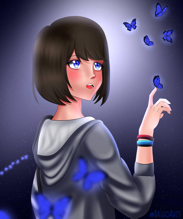 A birthday art for Ash, a drawing of Max Caulfield from Life is Strange